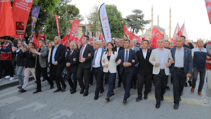 CHP’den Edirne’de ‘demokrasi yürüyüşü’