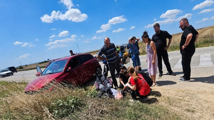 Siğilli köyü mevkiinde otomobille çarpışan motosikletin sürücüsü yaralandı