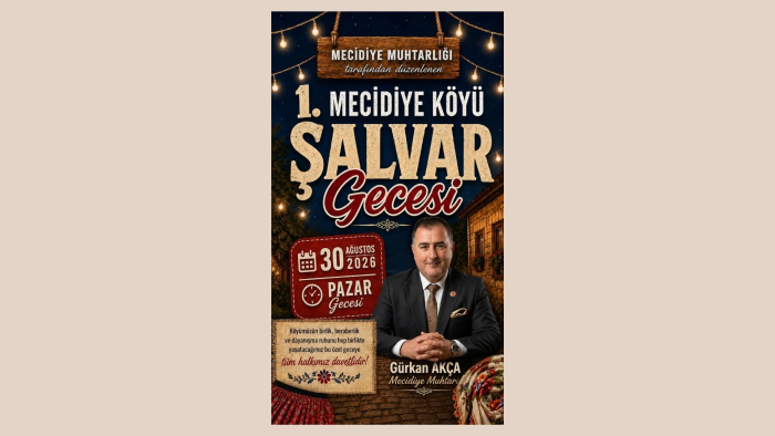 1. Mecidiye Köyü Şalvar Gecesi, 30 Ağustos’ta yapılacak
