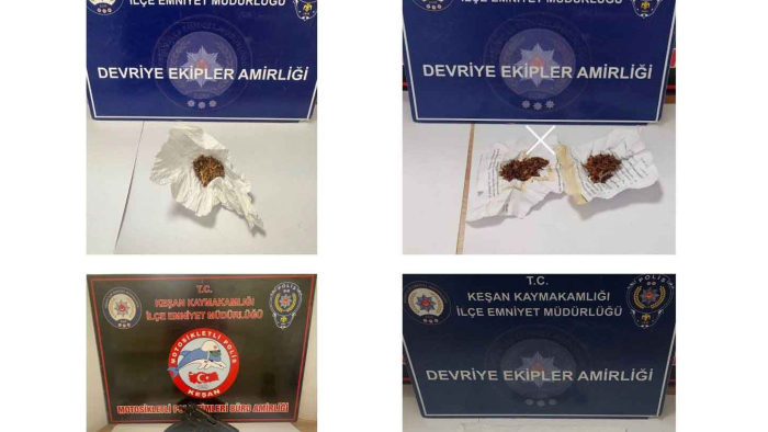 Keşan’da üzerlerinde uyuşturucu madde ve tabanca ele geçirilen 5 şüpheliye gözaltı