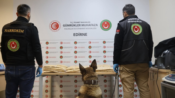Kapıkule’de TIR’da 50 kilo 506 gram uyuşturucu ele geçirildi