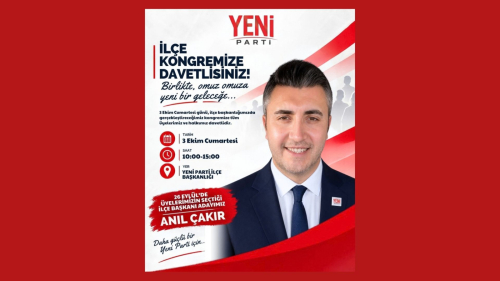YENİ Parti Keşan İlçe Kongresi 3 Ekim’de