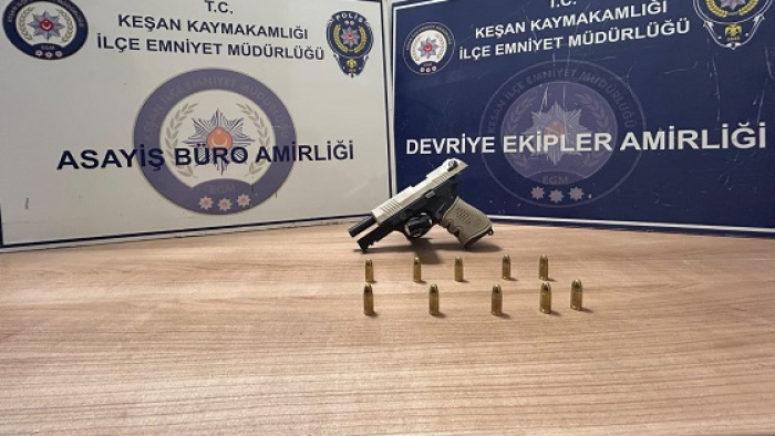 Tabancayla havaya ateş eden şüpheliye gözaltı
