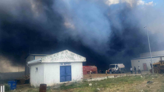 Keşan’da katı atık bertaraf tesisinde yangın