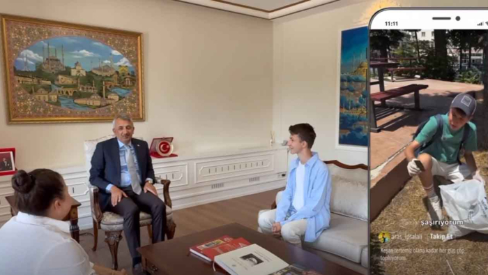 Liseli Aras’ın çevre duyarlılığına Vali Sezer’den de destek