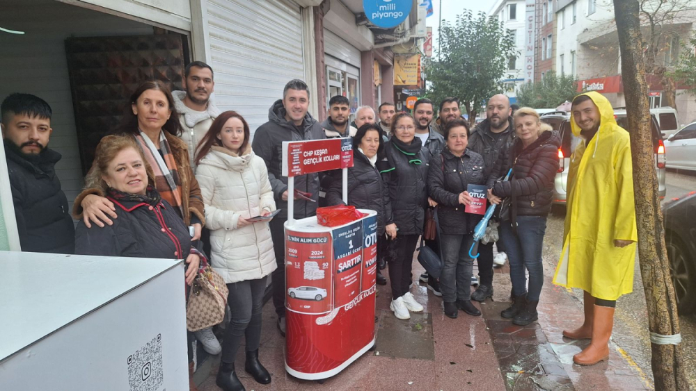 CHP Keşan, asgari ücret için sahaya indi