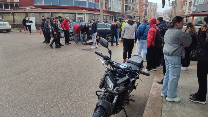 Keşan’da otomobille motosiklet çarpıştı: 2 yaralı