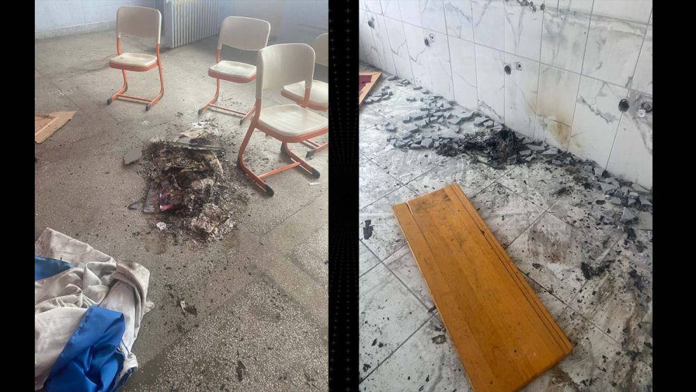 Bu kez de eski Cumhuriyet Ortaokulu’nda yangın çıktı