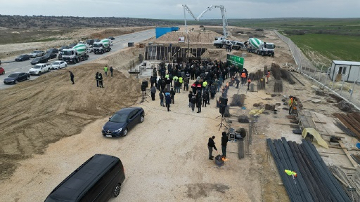 Altyapı çalışmaları tamamlanan İpsala OSB’nin, yönetim binası temeli atıldı
