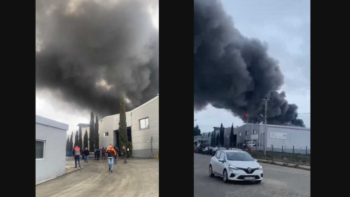 Edirne'de alüminyum fabrikasında yangın