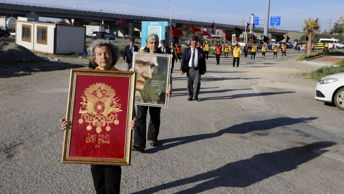 Çanakkale'ye yürüyen '57'nci Alay' korteji, Keşan’a ulaştı