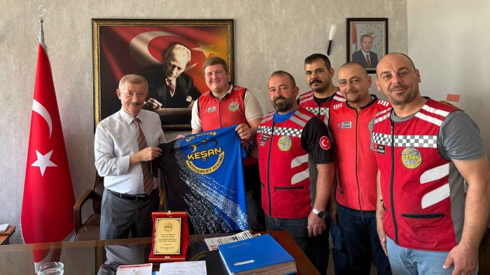 Keşan Motosiklet Kulübü’nden, Kaymakam Mercan’a ziyaret