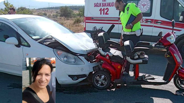 Enez'de otomobil elektrikli bisiklete çarptı: 1 ölü, 1 yaralı