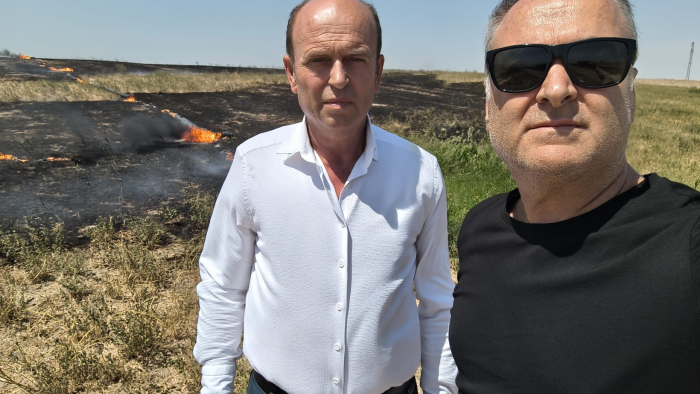 İpsala’da yangında 2500 metre sulama borusu yandı