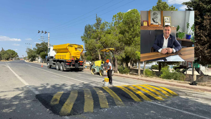 Mecidiye köyünde yollara hız sınırı ve kasis düzenlemesi