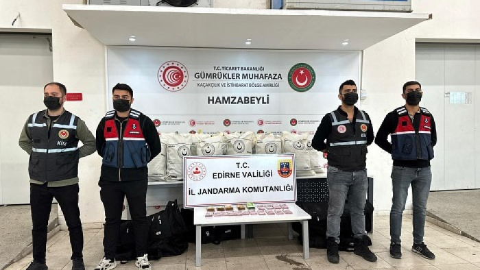 Hamzabeyli Gümrük Kapısı'nda 105 kilo esrar ele geçirildi
