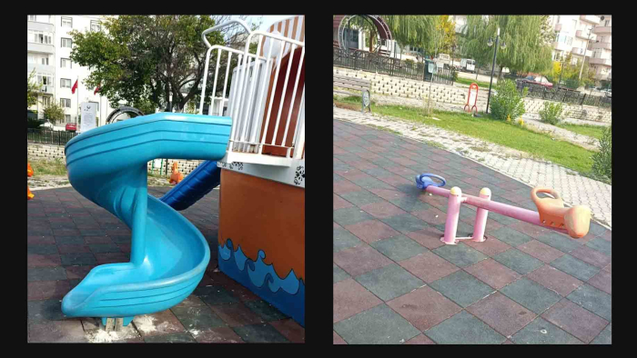 Yüceller Teşkilatı Parkı’nda zarar verilen oyun grupları onarıldı