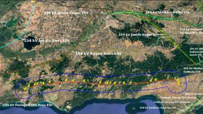 Keşan’dan, Gelibolu’ya ‘elektrik iletim hattı’ projesine onay