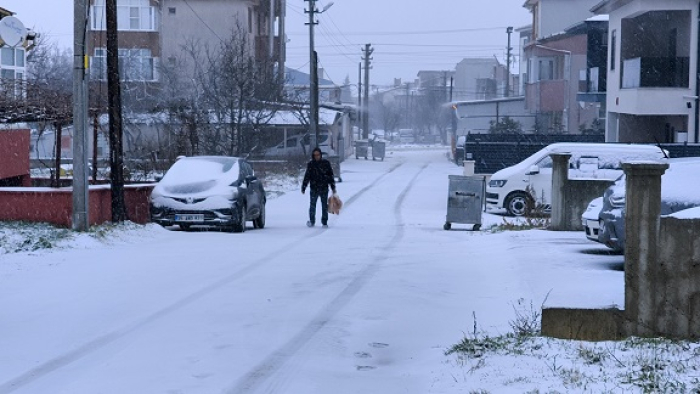 Keşan, beyaz örtüyle kaplandı