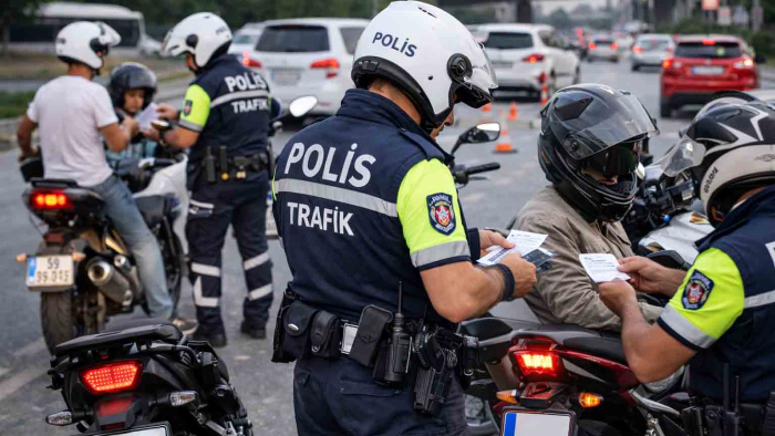 Polis uygulamasında 3 motosiklet sürücüsüne 135 bin 712 TL ceza