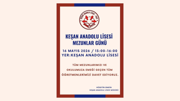 Keşan Anadolu Lisesi mezunlar günü yarın