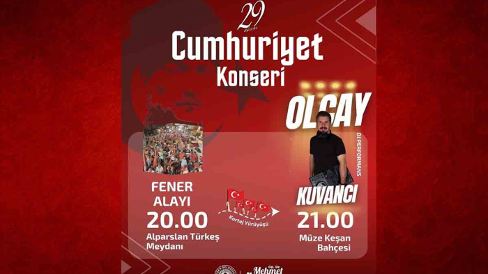 Keşan’da Cumhuriyet coşkusu Fener Alayı ve konserle yaşanacak