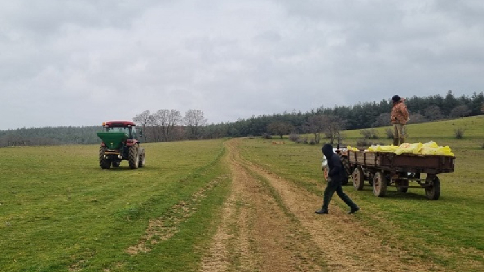 Şabanmera köyünde 200 dekarlık merada ıslah çalışması yapıldı