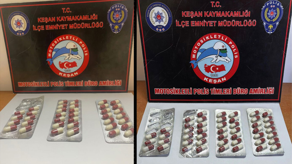 Keşan’da 85 sentetik uyuşturucu hap ele geçirildi